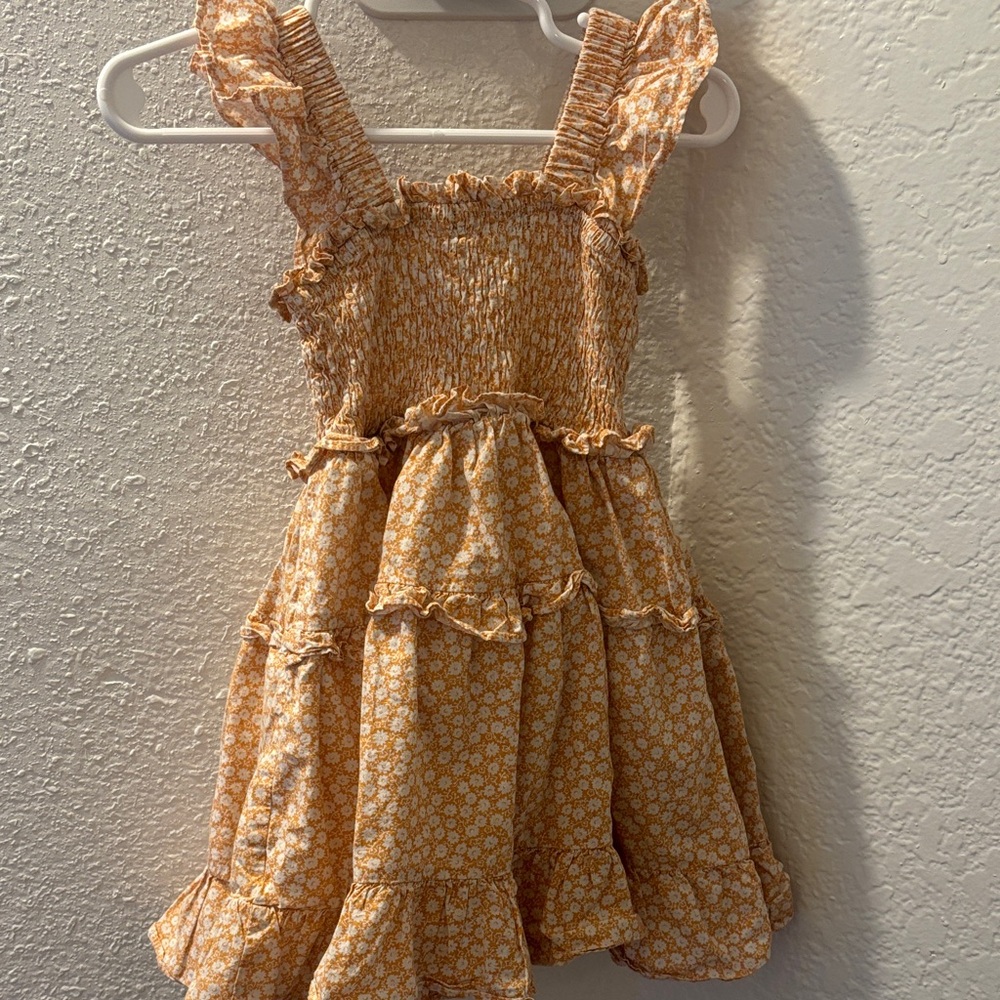 Andy & Evan Yellow Floral Ruffle Dress - Picture 2 of 4